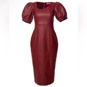 Ivy City Co. Bebe Vegan Leather Dress in Oxblood sz 10
